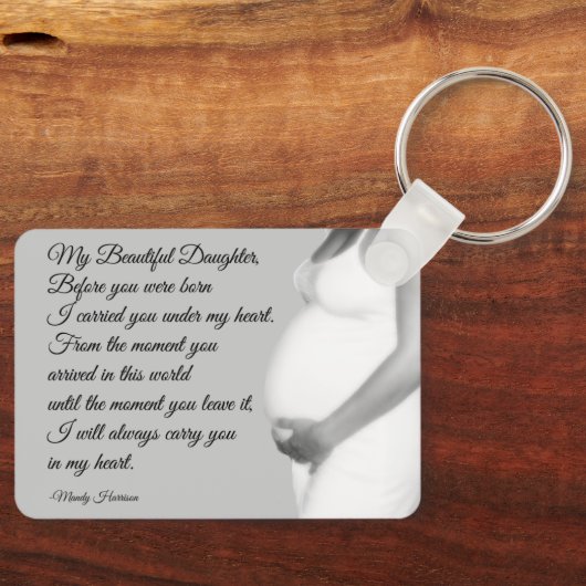 Mijn mooie dochter van mam'n moederskwartaal sleutelhanger (Voorkant)