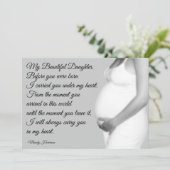 Mijn mooie Dochtermoederschap Citaat Mam Kaart (Staand voorkant)