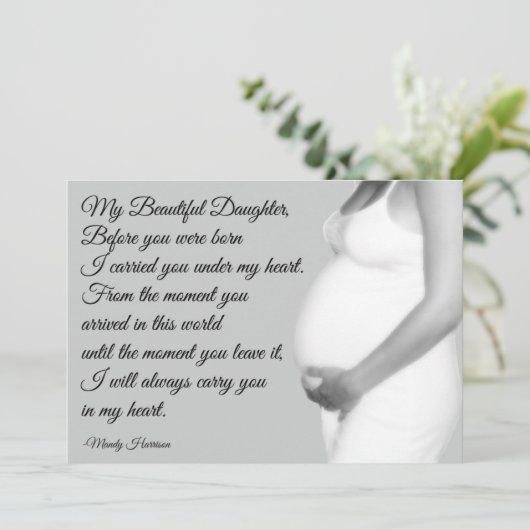 Mijn mooie Dochtermoederschap Citaat Mam Kaart (Staand voorkant)