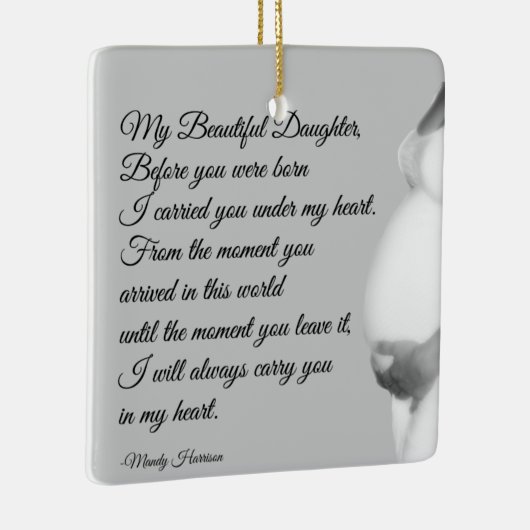 Mijn mooie Dochtermoederschap Kerstmis Keramisch Ornament (Rechts)
