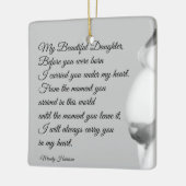 Mijn mooie Dochtermoederschap Kerstmis Keramisch Ornament (Links)