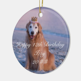 Mijn mooie hond persoonlijke verjaardag keramische keramisch ornament