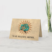 "Mijn mooie moeder" Kaart Moederdag met Roos (Voorkant)