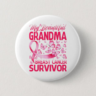 Mijn mooie oma Breast Cancer Survivor Ronde Button 5,7 Cm