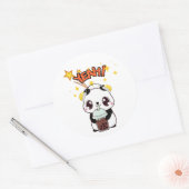 Mijn Mooie Panda Ronde Sticker (Envelop)