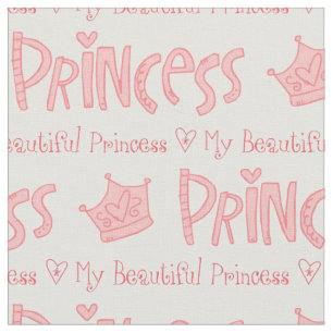 Mijn mooie prinses typografie stof