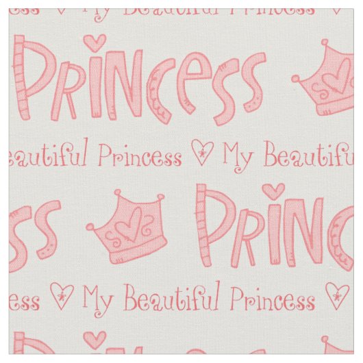 Mijn mooie prinses typografie stof (Close Up)