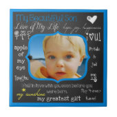 Mijn mooie zoon foto Tegel Tegeltje (Voorkant)