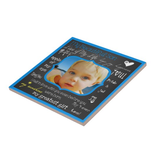 Mijn mooie zoon foto Tegel Tegeltje (Zijkant)