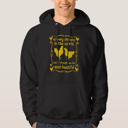 Mijn mooiste kippen kippenfokkerij hoodie (Voorkant)