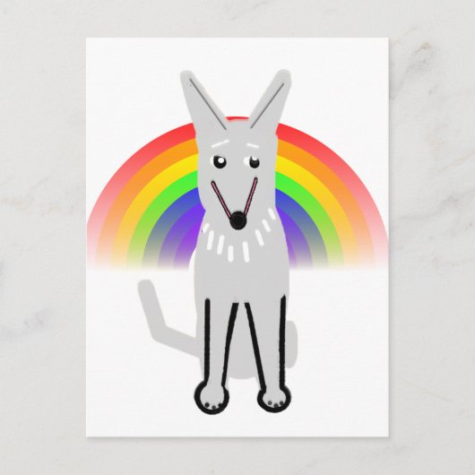 Mijn Moon Dog en Regenboog, Briefkaart (Voorkant)