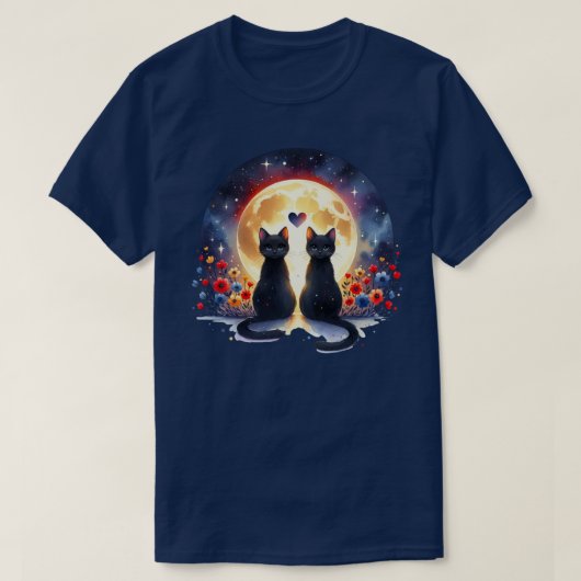 Mijn Moonlight Valentijn Kitty Cat T-shirt (Design voorkant)