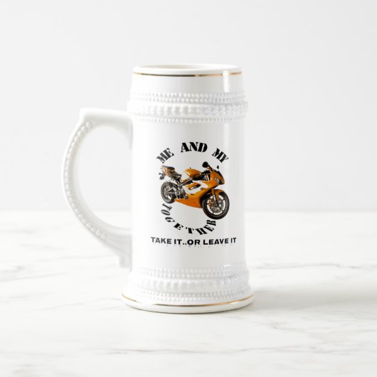 Mijn motorfiets bierpul (Links)