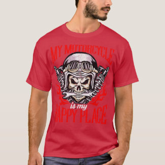 Mijn motorfiets is mijn Happy Place motorfiets T-shirt