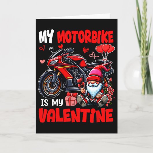 Mijn motorfiets is mijn Valentijn Biker Liefhebber Kaart (Voorkant)