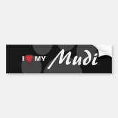 Mijn mudi bumpersticker (Voorkant)