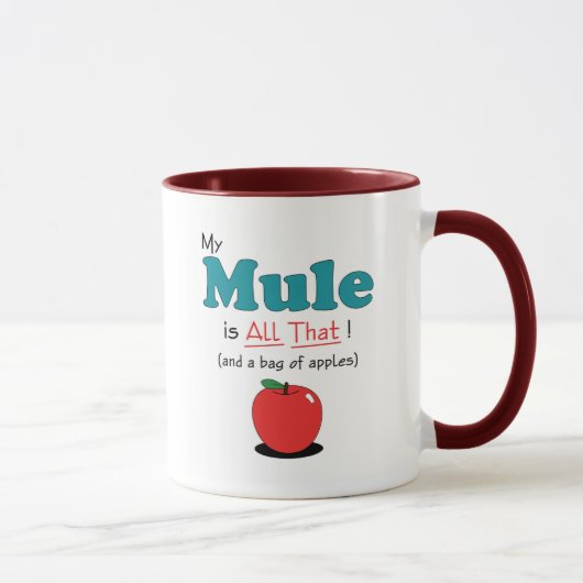 Mijn muil is alles. Funny Mule Mok (Rechts)
