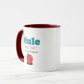 Mijn muil is alles. Funny Mule Mok (Voorkant links)