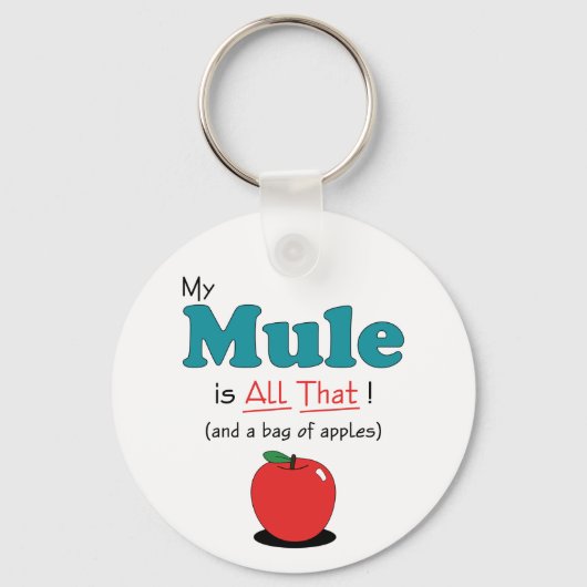 Mijn muil is alles. Funny Mule Sleutelhanger (Voorkant)