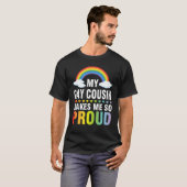 Mijn muizenneef maakt me zo'n proud lgbt maand bro t-shirt (Voorkant volledig)