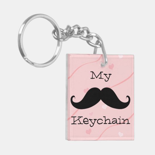 Mijn Mustache Acrylische Sleutelhanger (Voorkant Links)