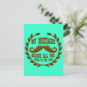 Mijn Mustache brengt alle meisjes naar de Yard Briefkaart (Staand voorkant)