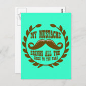 Mijn Mustache brengt alle meisjes naar de Yard Briefkaart (Voorkant / Achterkant)