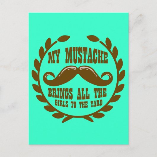 Mijn Mustache brengt alle meisjes naar de Yard Briefkaart (Voorkant)