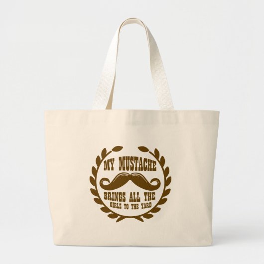 Mijn Mustache brengt alle meisjes naar de Yard Grote Tote Bag (Voorkant)