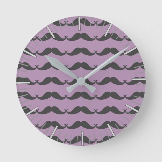 Mijn mustache-klok ronde klok (Voorkant)