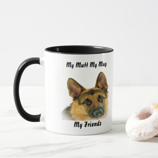 Mijn Mutt Mijn Mok Mijn Vrienden. (Met donut)