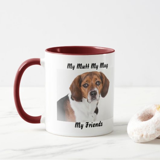 Mijn Mutt Mijn Mok Mijn Vrienden. (Met donut)