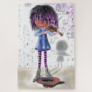 Mijn muziek - de kleine violist - Cute Girl Legpuzzel