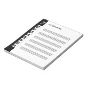 Mijn muziek - Muzikanten ongevraagd Notitieblok (S (Linkerzijde)