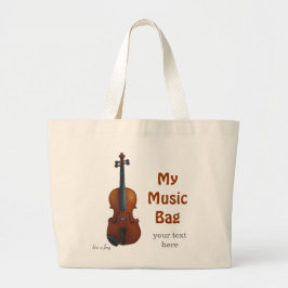 Mijn muziektas (aanpassen) grote tote bag