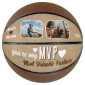 Mijn MVP Meest Waardevolle Partner Grappig 2 Foto' Basketbal (Voorkant)