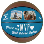 Mijn MVP Meest Waardevolle Partner Grappig 2 Foto' Basketbal (Voorkant)
