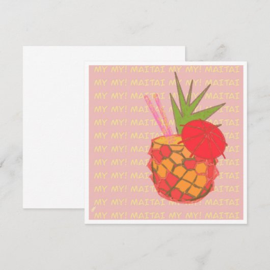 Mijn My Mai Tai Note Kaart (Voorkant / Achterkant)