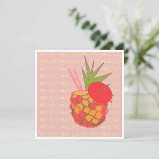 Mijn My Mai Tai Note Kaart (Staand voorkant)