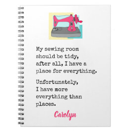 Mijn naaikamer moet goed getimed zijn.. niet geper notitieboek