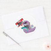 Mijn naam is Aaah! Ronde Sticker (Envelop)