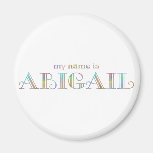 Mijn naam is Abigail Magneet (Voorkant)