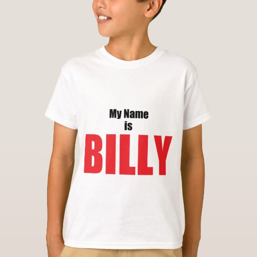 Mijn naam is Billy T-shirt (Voorkant)