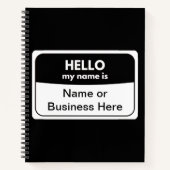 Mijn naam is Black & White Spiral Notitieboek (Voorkant)