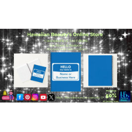 Mijn naam is Blue & White Softcover Spiral Notitie Notitieboek