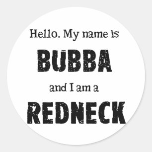 Mijn naam is Bubba Ronde Sticker