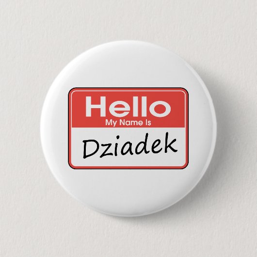 Mijn naam is Dziadek Ronde Button 5,7 Cm (Voorkant)