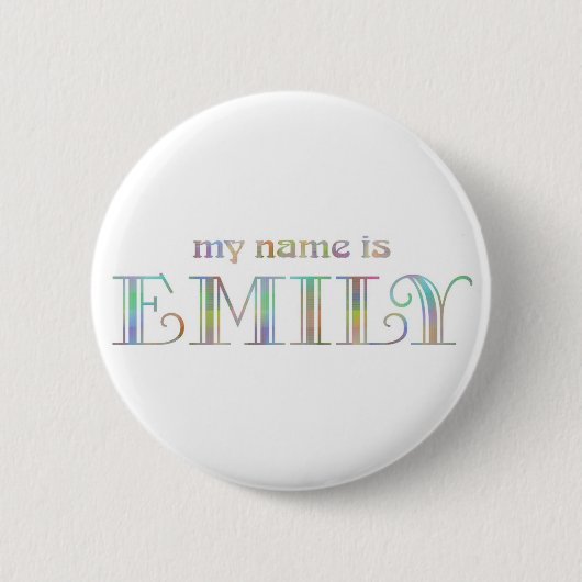 Mijn naam is Emily Ronde Button 5,7 Cm (Voorkant)