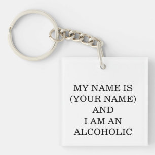 Mijn Naam Is... En Ik Ben Alcoholist Sleutelhanger