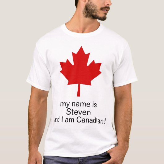 Mijn naam is en ik ben Canadees T-shirt (Voorkant)